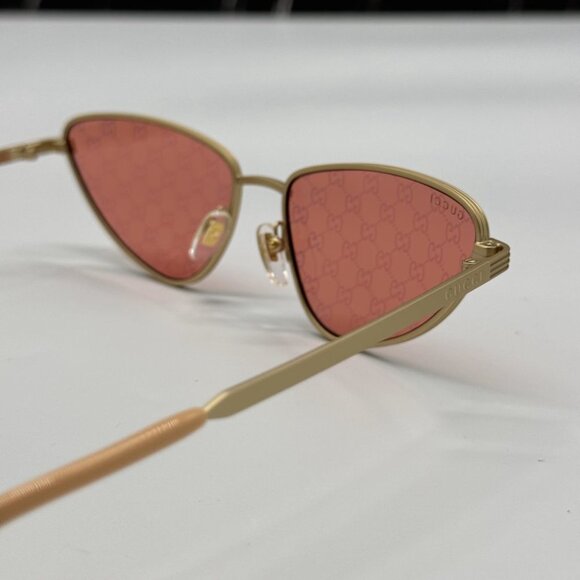 NEW GG1879S 004 GUCCI GOLD RED WOMEN GUCCI SUNGLASSES - Picture 9 of 12